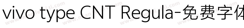 vivo type CNT Regula字体转换